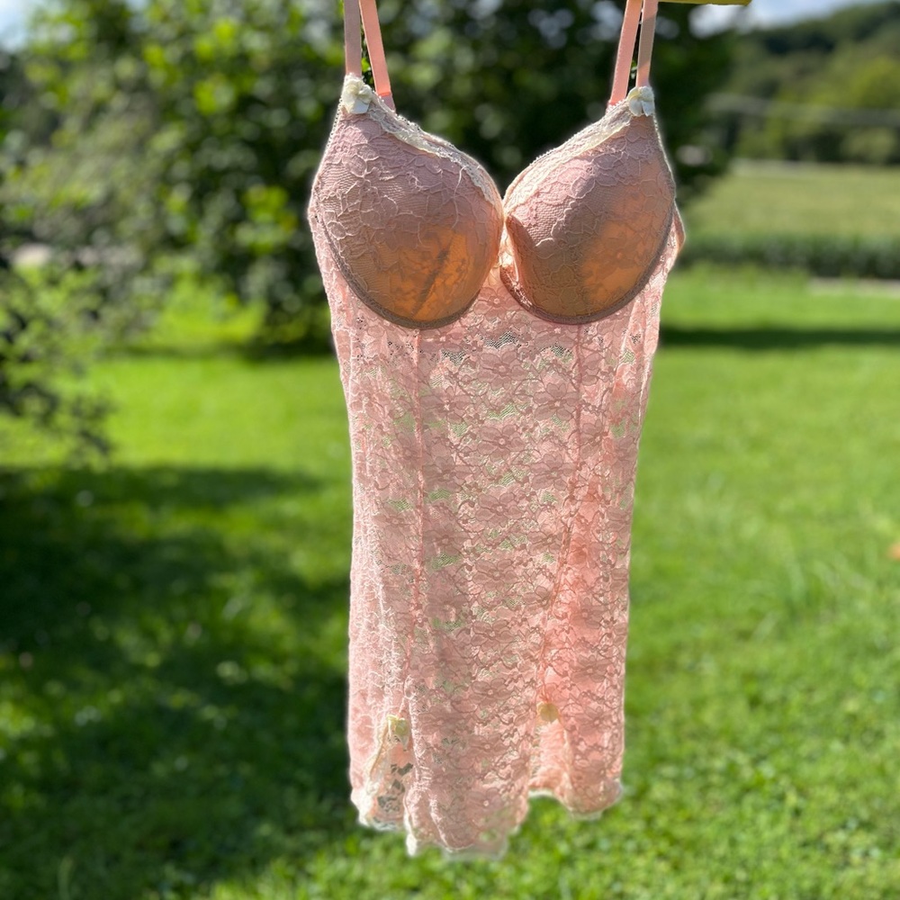 Just sexy intimate pink lace lingerie